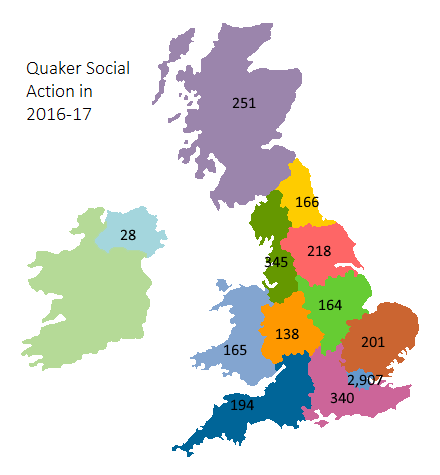 Map of QSA's reach and influence across the UK