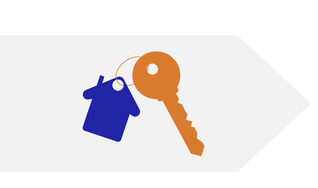 Picture of keys with house shaped keyring